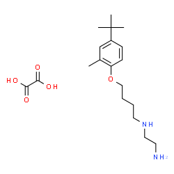 ChemSpider 2D Image | N-{4-[2-Methyl-4-(2-methyl-2-propanyl)phenoxy]butyl}-1,2-ethanediamine ethanedioate (1:1) | C19H32N2O5
