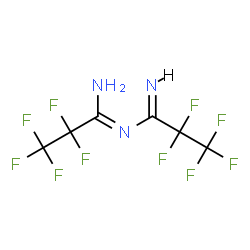 ChemSpider 2D Image | (1E)-N-[(1Z)-1-Amino-2,2,3,3,3-pentafluoropropylidene]-2,2,3,3,3-pentafluoropropanimidamide | C6H3F10N3