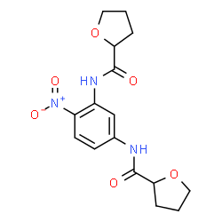 ChemSpider 2D Image | N,N'-(4-Nitro-1,3-phenylene)ditetrahydro-2-furancarboxamide | C16H19N3O6