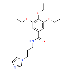 ChemSpider 2D Image | 3,4,5-Triethoxy-N-[3-(1H-imidazol-1-yl)propyl]benzamide | C19H27N3O4