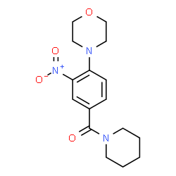 ChemSpider 2D Image | [4-(4-Morpholinyl)-3-nitrophenyl](1-piperidinyl)methanone | C16H21N3O4