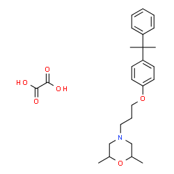 ChemSpider 2D Image | 2,6-Dimethyl-4-{3-[4-(2-phenyl-2-propanyl)phenoxy]propyl}morpholine ethanedioate (1:1) | C26H35NO6