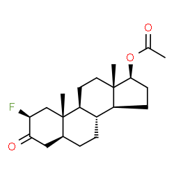 ChemSpider 2D Image | 5alpha-Androstane-2beta-fluoro-17beta-ol-3-one acetate | C21H31FO3