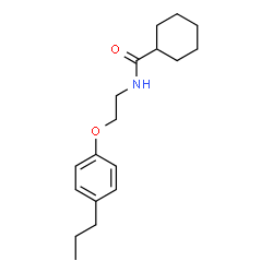 ChemSpider 2D Image | N-[2-(4-Propylphenoxy)ethyl]cyclohexanecarboxamide | C18H27NO2