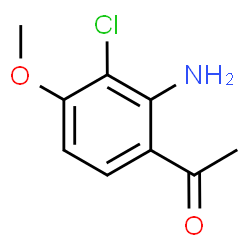 ChemSpider 2D Image | 1-(2-Amino-3-chlor-4-methoxyphenyl)ethanon | C9H10ClNO2