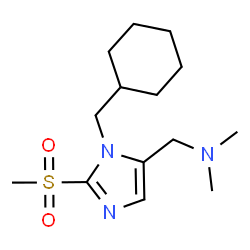 ChemSpider 2D Image | 1-[1-(Cyclohexylmethyl)-2-(methylsulfonyl)-1H-imidazol-5-yl]-N,N-dimethylmethanamine | C14H25N3O2S