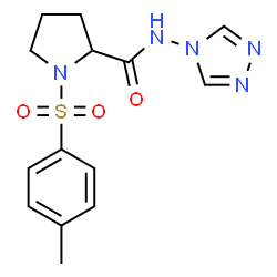 ChemSpider 2D Image | 1-[(4-Methylphenyl)sulfonyl]-N-4H-1,2,4-triazol-4-ylprolinamide | C14H17N5O3S