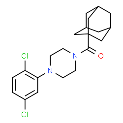 ChemSpider 2D Image | Adamantan-1-yl[4-(2,5-dichlorophenyl)-1-piperazinyl]methanone | C21H26Cl2N2O