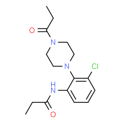 ChemSpider 2D Image | N-[3-chloro-2-(4-propanoylpiperazin-1-yl)phenyl]propanamide | C16H22ClN3O2