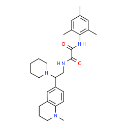 ChemSpider 2D Image | N-Mesityl-N'-[2-(1-methyl-1,2,3,4-tetrahydro-6-quinolinyl)-2-(1-piperidinyl)ethyl]ethanediamide | C28H38N4O2