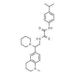 ChemSpider 2D Image | N-(4-Isopropylphenyl)-N'-[2-(1-methyl-1,2,3,4-tetrahydro-6-quinolinyl)-2-(1-piperidinyl)ethyl]ethanediamide | C28H38N4O2