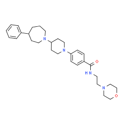 ChemSpider 2D Image | N-[2-(4-Morpholinyl)ethyl]-4-[4-(4-phenyl-1-azepanyl)-1-piperidinyl]benzamide | C30H42N4O2