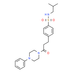 ChemSpider 2D Image | N-Isobutyl-4-[3-oxo-3-(4-phenyl-1-piperazinyl)propyl]benzenesulfonamide | C23H31N3O3S