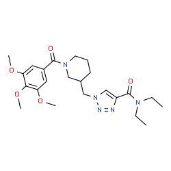 ChemSpider 2D Image | N,N-Diethyl-1-{[1-(3,4,5-trimethoxybenzoyl)-3-piperidinyl]methyl}-1H-1,2,3-triazole-4-carboxamide | C23H33N5O5