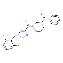 ChemSpider 2D Image | (3-Benzoyl-1-piperidinyl)[1-(2,6-difluorobenzyl)-1H-1,2,3-triazol-4-yl]methanone | C22H20F2N4O2