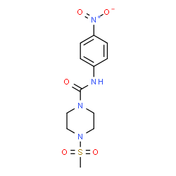 ChemSpider 2D Image | 4-(Methylsulfonyl)-N-(4-nitrophenyl)-1-piperazinecarboxamide | C12H16N4O5S