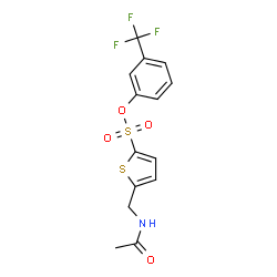 ChemSpider 2D Image | 3-(Trifluoromethyl)phenyl 5-(acetamidomethyl)-2-thiophenesulfonate | C14H12F3NO4S2
