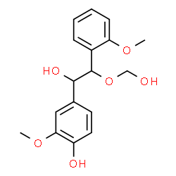 ChemSpider 2D Image | 4-[1-Hydroxy-2-(hydroxymethoxy)-2-(2-methoxyphenyl)ethyl]-2-methoxyphenol | C17H20O6