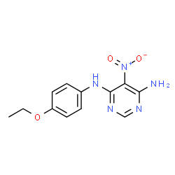 ChemSpider 2D Image | N-(4-Ethoxyphenyl)-5-nitro-4,6-pyrimidinediamine | C12H13N5O3