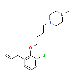 ChemSpider 2D Image | 1-[4-(2-Allyl-6-chlorophenoxy)butyl]-4-ethylpiperazine | C19H29ClN2O