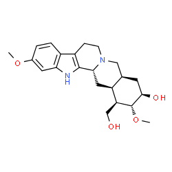 ChemSpider 2D Image | (3beta,16beta,17alpha,18beta,20alpha)-16-(Hydroxymethyl)-11,17-dimethoxyyohimban-18-ol | C22H30N2O4