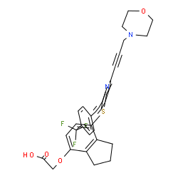 ChemSpider 2D Image | [(7-{[2-(3-Morpholin-4-Ylprop-1-Yn-1-Yl)-6-{[4-(Trifluoromethyl)phenyl]ethynyl}pyridin-4-Yl]thio}-2,3-Dihydro-1h-Inden-4-Yl)oxy]acetic Acid | C32H27F3N2O4S