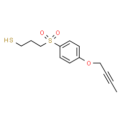 ChemSpider 2D Image | 3-{[4-(2-Butyn-1-yloxy)phenyl]sulfonyl}-1-propanethiol | C13H16O3S2