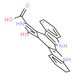 ChemSpider 2D Image | 7-carboxy-5-hydroxy-12,13-dihydro-6H-indolo[2,3-a]pyrrolo[3,4-c]carbazole | C21H13N3O3