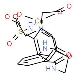ChemSpider 2D Image | [2,2'-({2-Oxo-2-[(3-{[2-(4-sulfamoylphenyl)ethyl]carbamoyl}phenyl)amino]ethyl}imino)diacetato-kappaO(2-)]copper | C21H22CuN4O8S