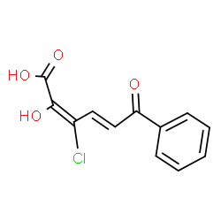 ChemSpider 2D Image | (2Z,4E)-3-Chloro-2-hydroxy-6-oxo-6-phenyl-2,4-hexadienoic acid | C12H9ClO4
