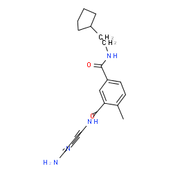 ChemSpider 2D Image | N~3~-(6-Amino-3-pyridinyl)-N~1~-(2-cyclopentylethyl)-4-methylisophthalamide | C21H26N4O2