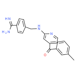 ChemSpider 2D Image | 4-({[4-(3-Methylbenzoyl)-2-pyridinyl]amino}methyl)benzenecarboximidamide | C21H20N4O