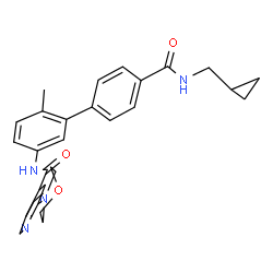 ChemSpider 2D Image | N-{4'-[(Cyclopropylmethyl)carbamoyl]-6-methyl-3-biphenylyl}-2-(4-morpholinyl)isonicotinamide | C28H30N4O3