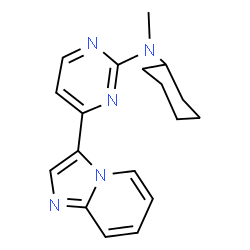 ChemSpider 2D Image | N-cyclohexyl-4-imidazo[1,2-a]pyridin-3-yl-N-methylpyrimidin-2-amine | C18H21N5