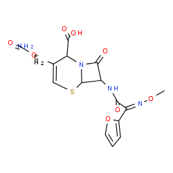 ChemSpider 2D Image | 3-[(Carbamoyloxy)methyl]-7-{[2-furyl(methoxyimino)acetyl]amino}-8-oxo-5-thia-1-azabicyclo[4.2.0]oct-3-ene-2-carboxylic acid | C16H16N4O8S