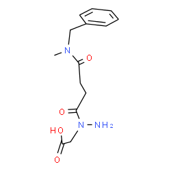 ChemSpider 2D Image | (1-{4-[Benzyl(methyl)amino]-4-oxobutanoyl}hydrazino)acetic acid | C14H19N3O4