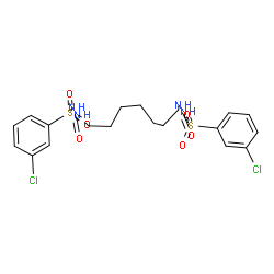ChemSpider 2D Image | N,N'-(1,7-Heptanediyldicarbamoyl)bis(3-chlorobenzenesulfonamide) | C21H26Cl2N4O6S2