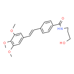 ChemSpider 2D Image | N-propyl-4-[(E)-2-(3,4,5-trimethoxy-phenyl)-vinyl]-benzamide | C21H25NO5