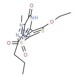 ChemSpider 2D Image | 5-ethoxy-4-(1-methyl-7-oxo-3-propyl-6,7-dihydro-1H-pyrazolo[4,3-d]pyrimidin-5-yl)thiophene-2-sulfonamide | C15H19N5O4S2