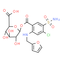 ChemSpider 2D Image | Furosemide acyl glucuronide | C18H19ClN2O11S