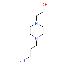ChemSpider 2D Image | 2-[4-(3-Aminopropyl)-1-piperazinyl]ethanol | C9H21N3O