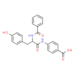 ChemSpider 2D Image | 4-[(N-Benzoyltyrosyl)amino]benzoic acid | C23H20N2O5