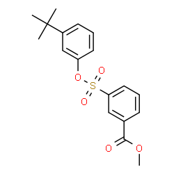 ChemSpider 2D Image | Methyl 3-{[3-(2-methyl-2-propanyl)phenoxy]sulfonyl}benzoate | C18H20O5S