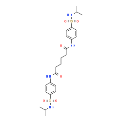 ChemSpider 2D Image | N,N'-Bis[4-(isopropylsulfamoyl)phenyl]hexanediamide | C24H34N4O6S2