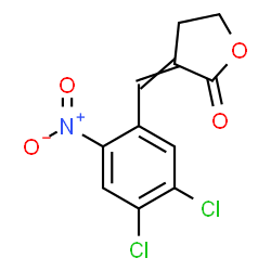 ChemSpider 2D Image | 3-(4,5-Dichloro-2-nitrobenzylidene)dihydro-2(3H)-furanone | C11H7Cl2NO4