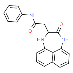 ChemSpider 2D Image | 2-(3-Oxo-1,2,3,4-tetrahydronaphtho[1,8-ef][1,4]diazepin-2-yl)-N-phenylacetamide | C20H17N3O2