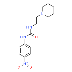 ChemSpider 2D Image | 1-(4-Nitrophenyl)-3-[2-(1-piperidinyl)ethyl]urea | C14H20N4O3