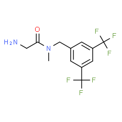 ChemSpider 2D Image | N-[3,5-Bis(trifluoromethyl)benzyl]-N-methylglycinamide | C12H12F6N2O