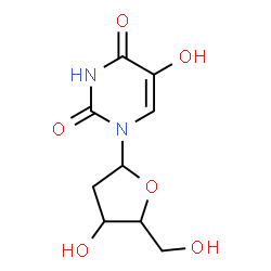 ChemSpider 2D Image | 1-(2-Deoxypentofuranosyl)-5-hydroxy-2,4(1H,3H)-pyrimidinedione | C9H12N2O6