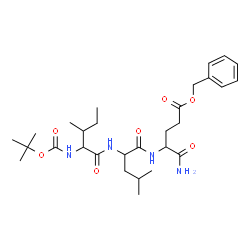 ChemSpider 2D Image | Benzyl N-{[(2-methyl-2-propanyl)oxy]carbonyl}isoleucylleucyl-alpha-glutaminate | C29H46N4O7